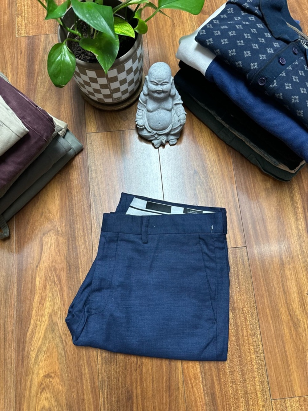 H&M Men’s Skinny Fit Suit Pants - Navy